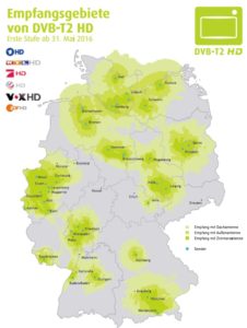 DVB T2 HD Empfangskarte Deutschland