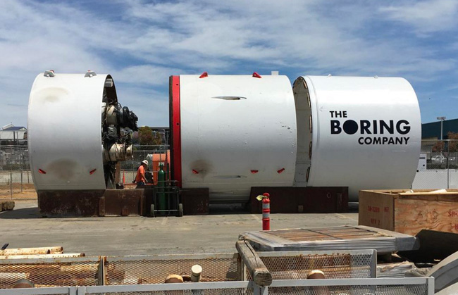 The Boring Company von Elon Musk Bohrmaschine