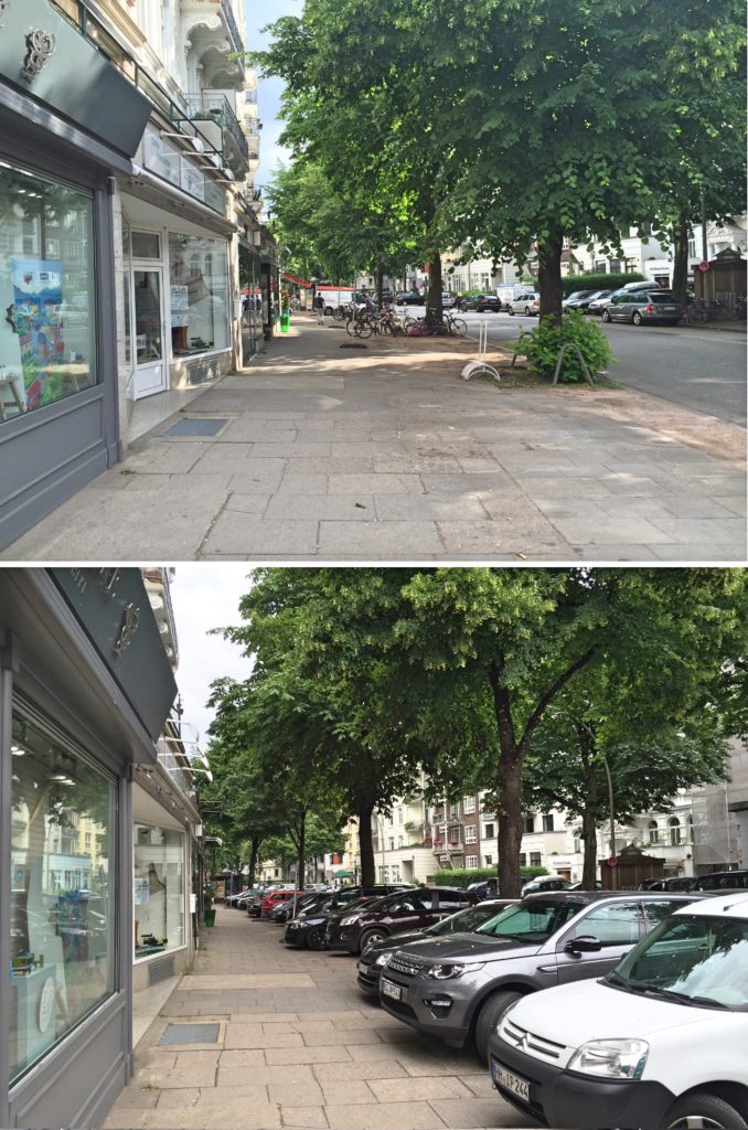 Parkplätze Innenstadt Autos